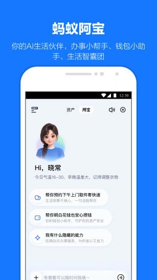 支付宝应用首页界面截图