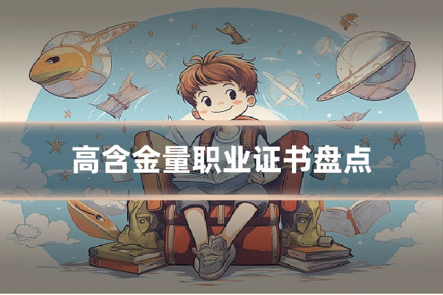 高含金量职业证书盘点