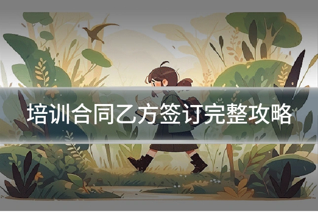 培训合同乙方签订完整攻略