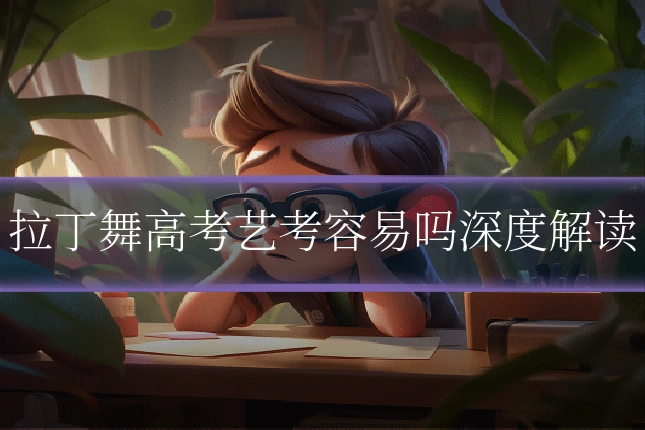 拉丁舞高考艺考容易吗深度解读