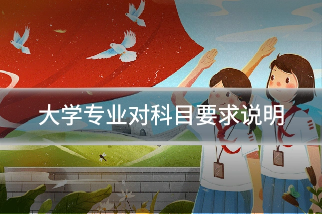 大学专业对科目要求说明