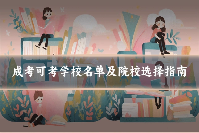 成考可考学校名单及院校选择指南