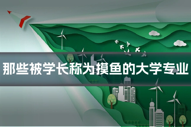 那些被学长称为摸鱼的大学专业