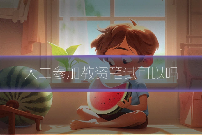 大二参加教资笔试可以吗