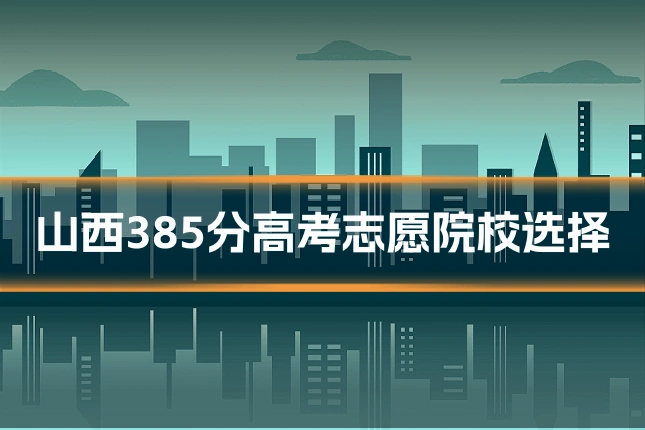 山西385分高考志愿院校选择