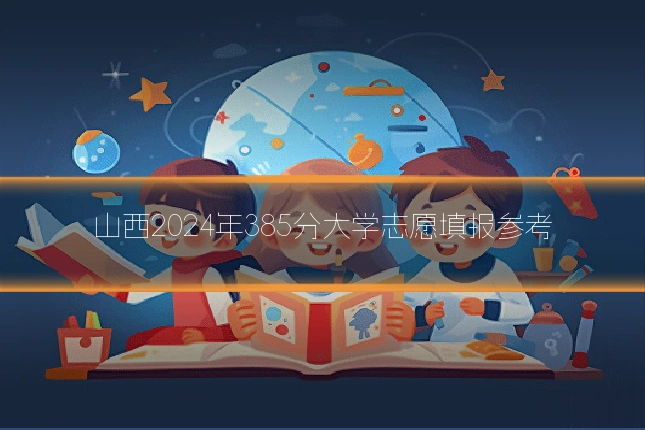 山西2024年385分大学志愿填报参考