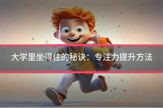 大学里坐得住的秘诀：专注力提升方法