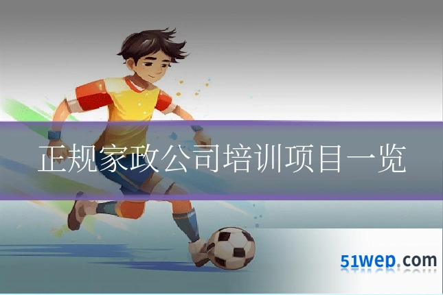 正规家政公司培训项目一览