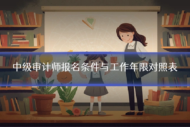 中级审计师报名条件与工作年限对照表