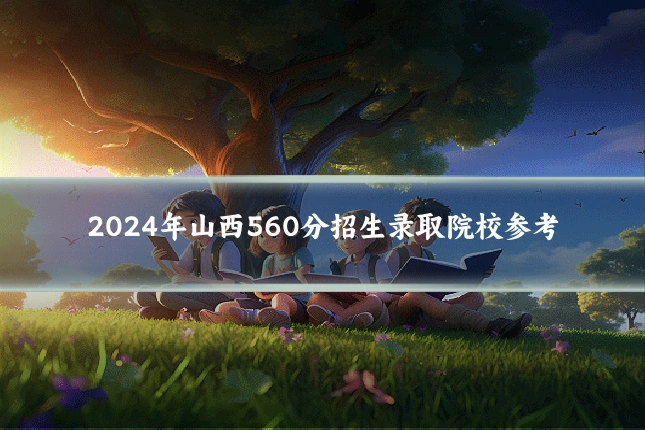 2024年山西560分招生录取院校参考