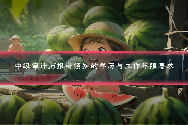 中级审计师报考须知的学历与工作年限要求