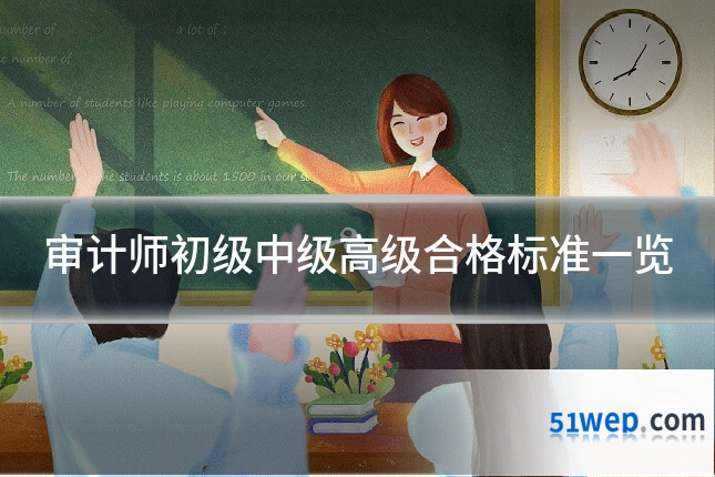 审计师初级中级高级合格标准一览