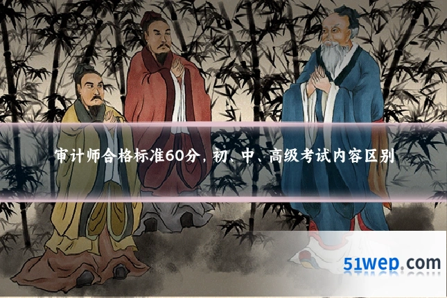 审计师合格标准60分，初、中、高级考试内容区别