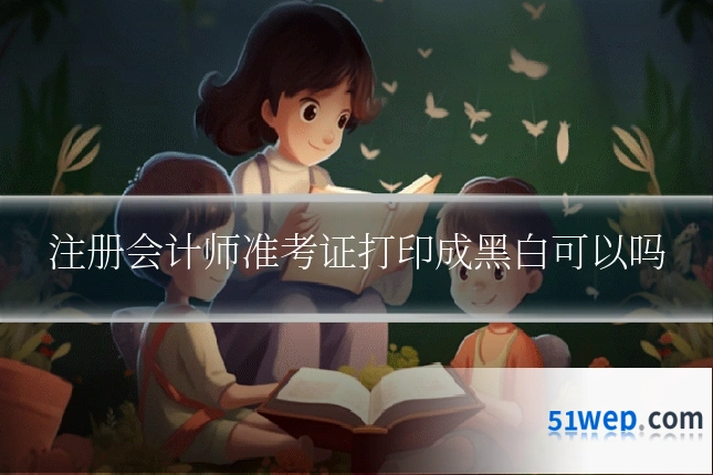 注册会计师准考证打印成黑白可以吗