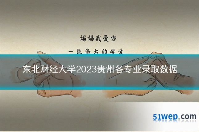东北财经大学2023贵州各专业录取数据