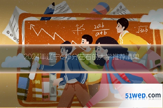 2024年辽宁645分左右的大学推荐清单