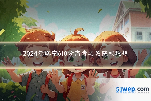 2024年辽宁610分高考志愿院校选择