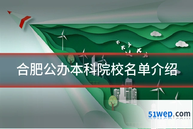 合肥公办本科院校名单介绍