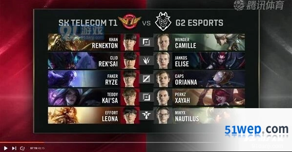 S9半决赛SKT vs G2第三局比赛视频回放