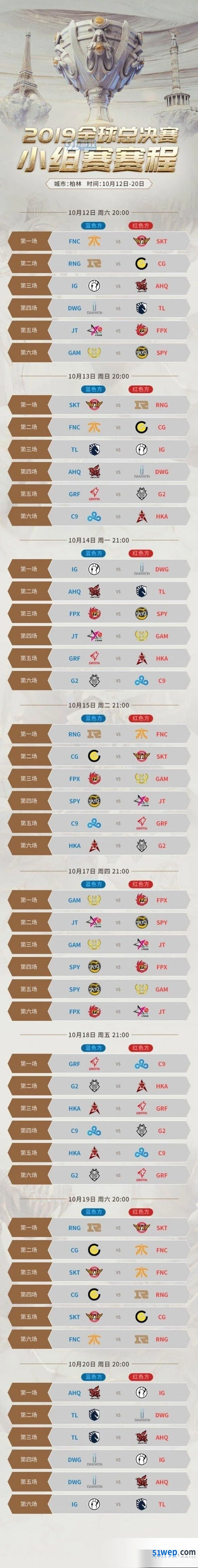 英雄联盟S9小组赛什么时候开始 赛程一览