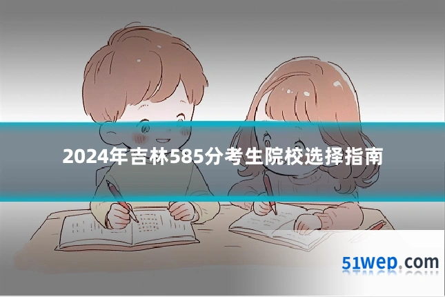 2024年吉林585分考生院校选择指南