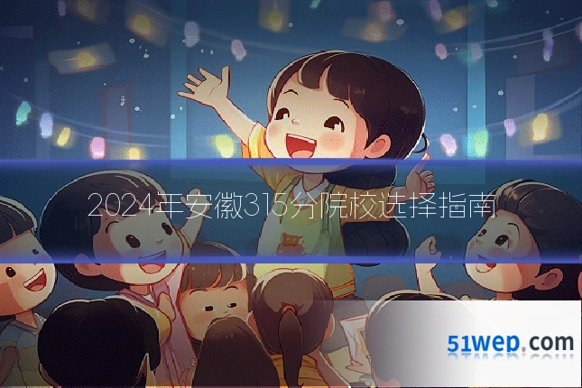 2024年安徽315分院校选择指南