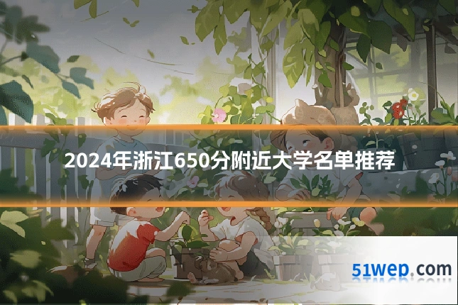 2024年浙江650分附近大学名单推荐