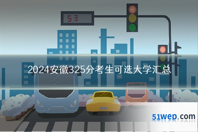 2024安徽325分考生可选大学汇总