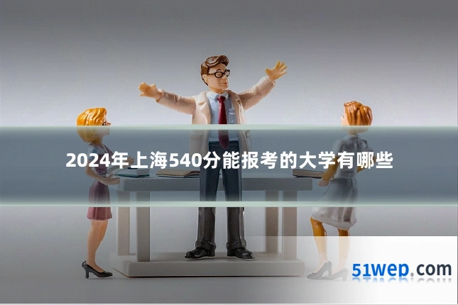 2024年上海540分能报考的大学有哪些