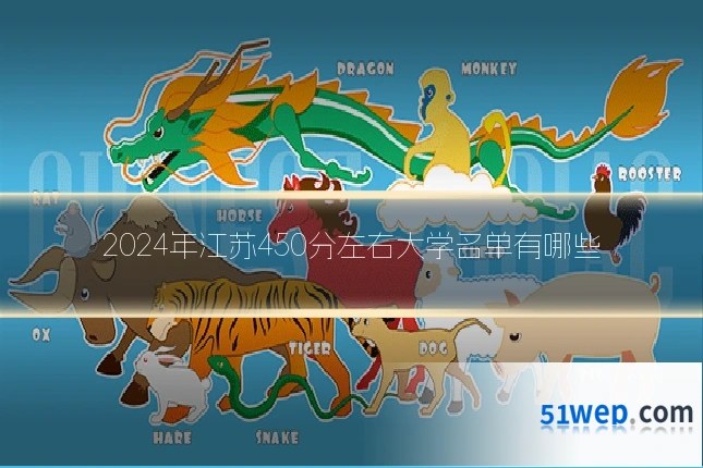 2024年江苏450分左右大学名单有哪些