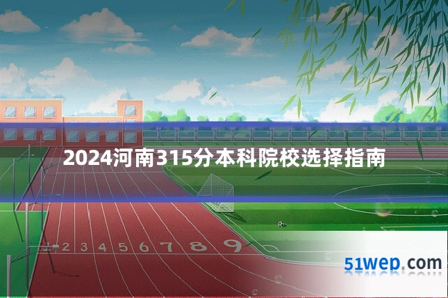 2024河南315分本科院校选择指南