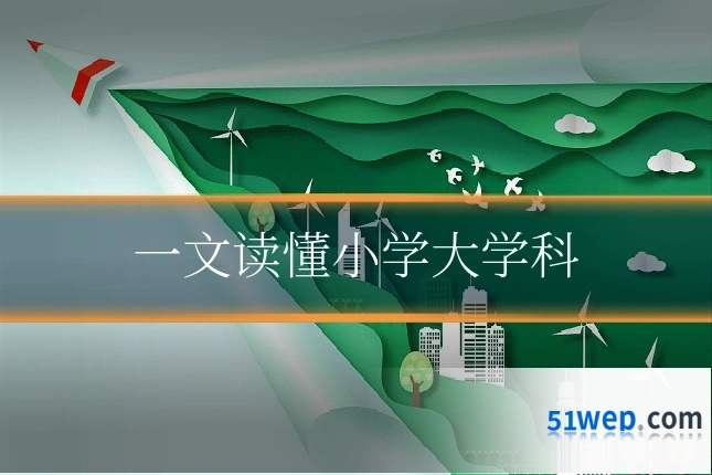 一文读懂小学大学科