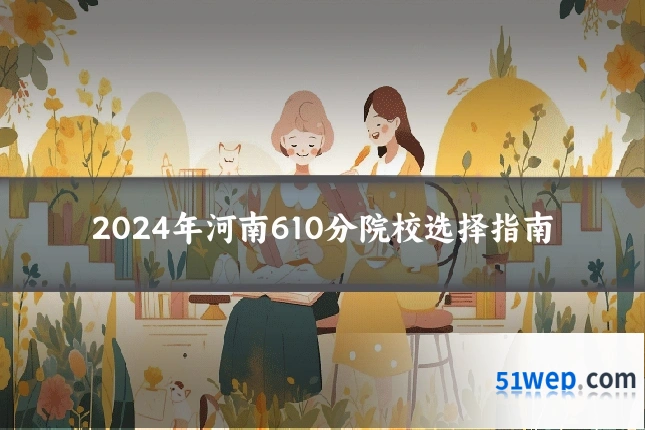 2024年河南610分院校选择指南