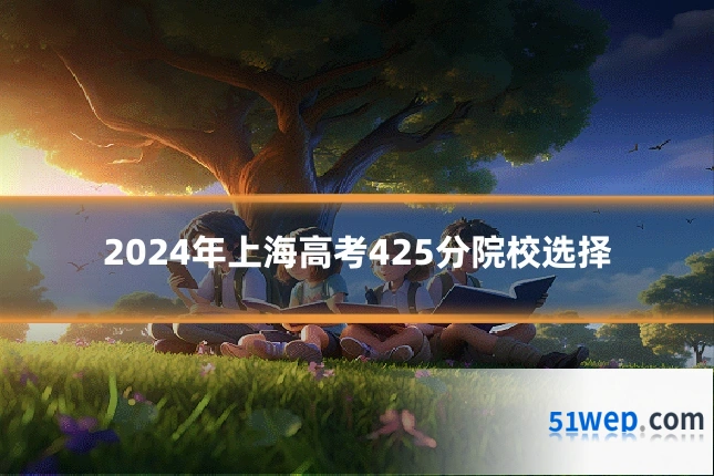 2024年上海高考425分院校选择