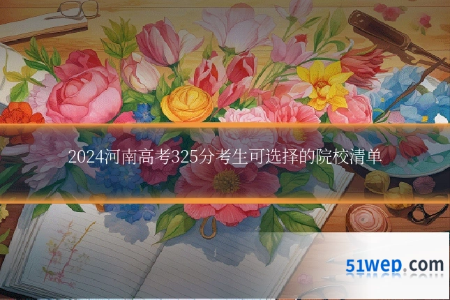 2024河南高考325分考生可选择的院校清单