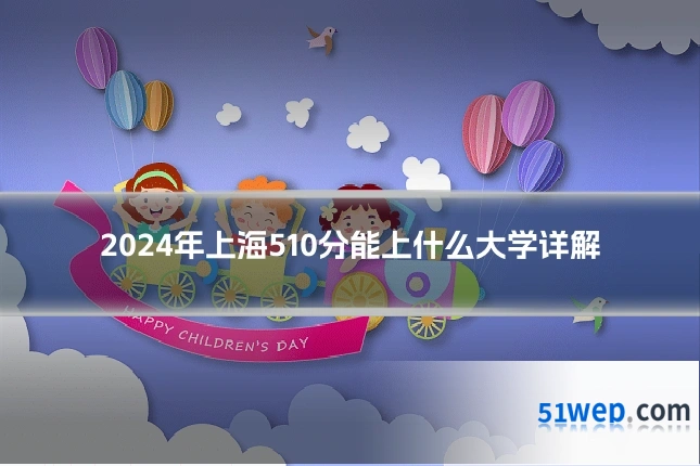 2024年上海510分能上什么大学详解