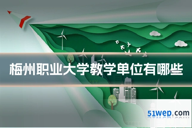 梅州职业大学教学单位有哪些