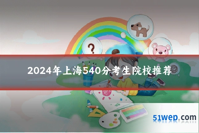 2024年上海540分考生院校推荐