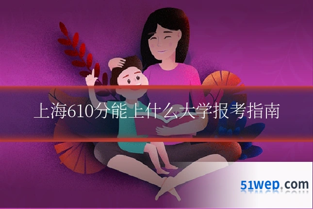 上海610分能上什么大学报考指南