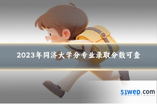2023年同济大学分专业录取分数可查