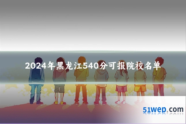 2024年黑龙江540分可报院校名单