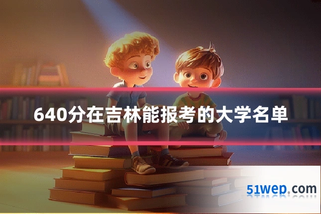 640分在吉林能报考的大学名单