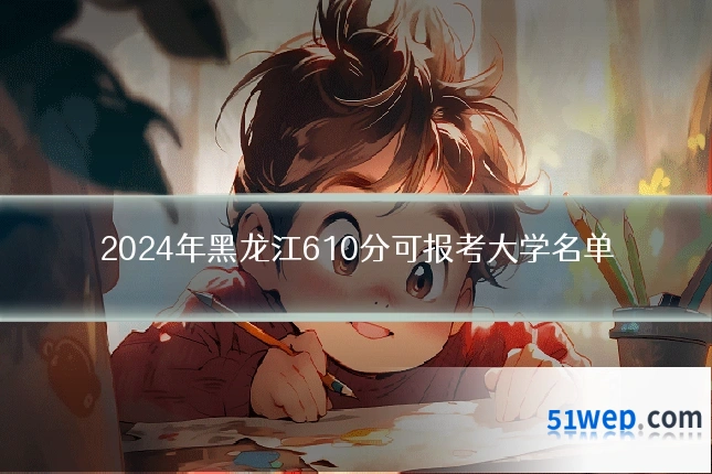2024年黑龙江610分可报考大学名单