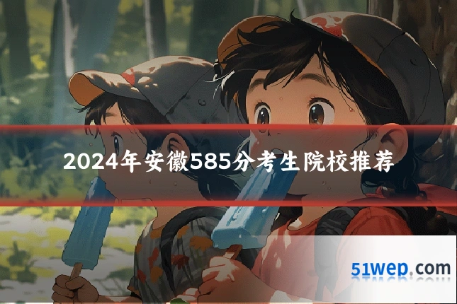 2024年安徽585分考生院校推荐