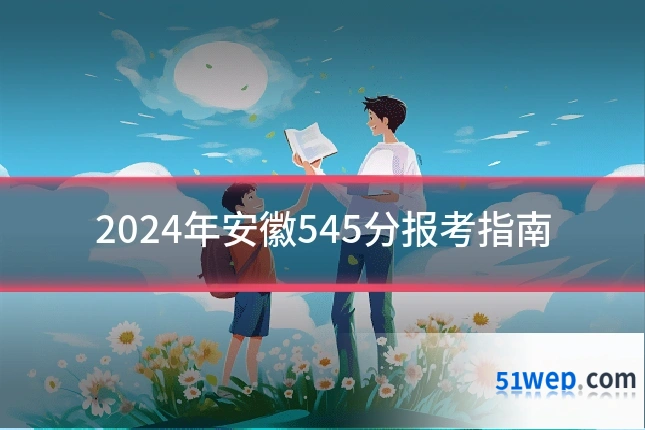 2024年安徽545分报考指南
