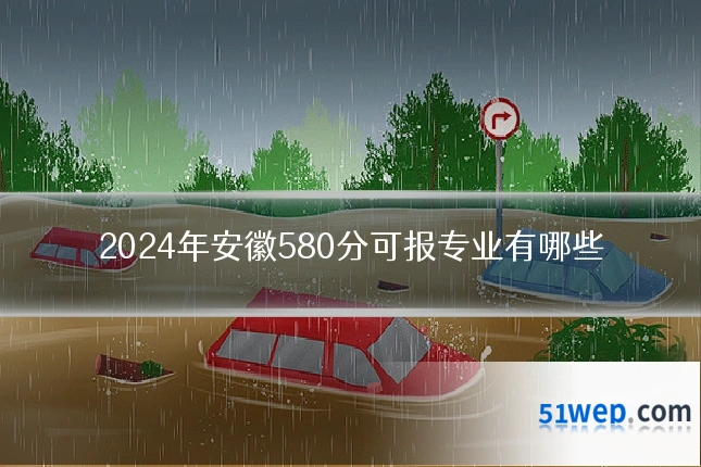 2024年安徽580分可报专业有哪些