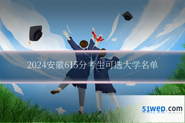 2024安徽615分考生可选大学名单