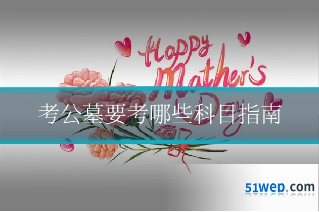 考公墓要考哪些科目指南