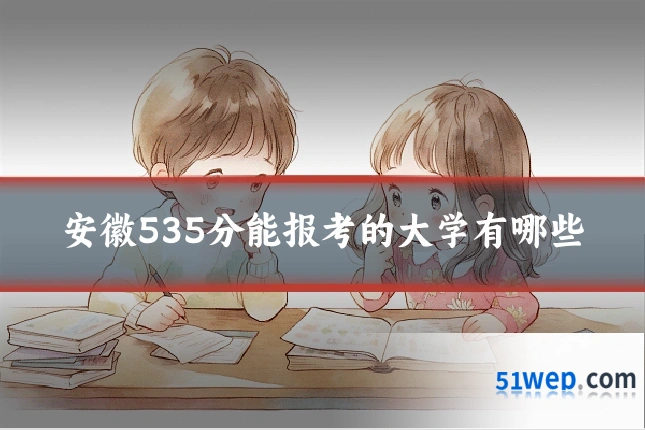 安徽535分能报考的大学有哪些