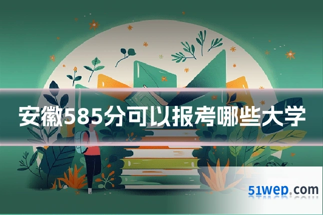 安徽585分可以报考哪些大学
